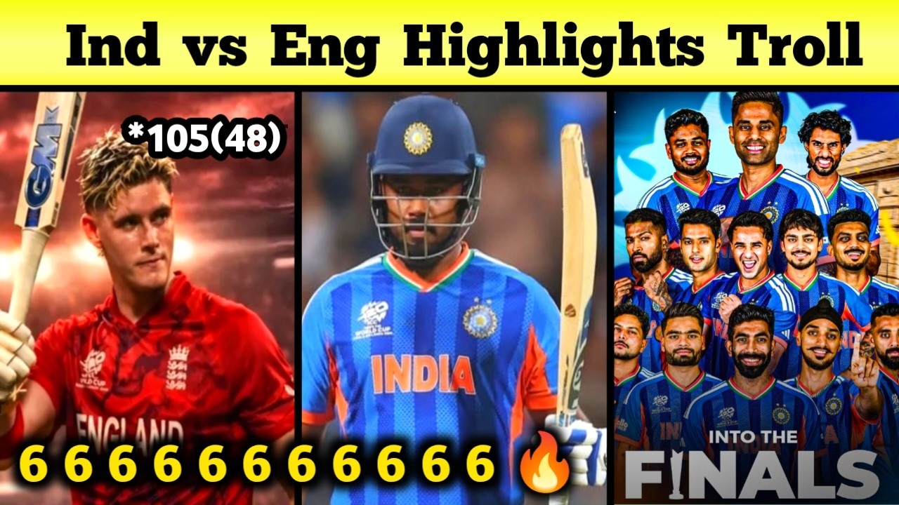 Betell 105🔥Sanju 89🔥 IND vs ENG Полуфинальный обзор мема
