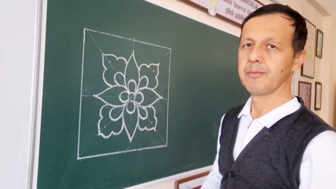 Doskada milliy naqsh chizish / naqqoshlik/