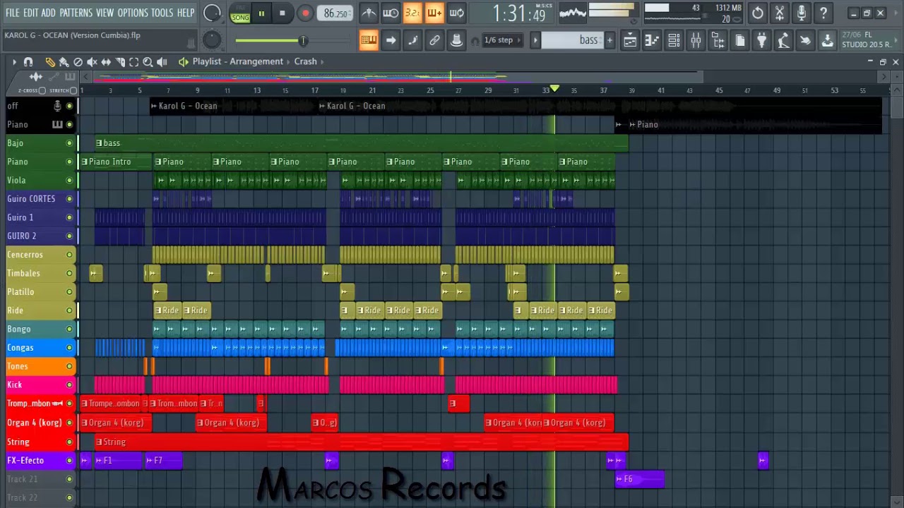 Karol G - Ocean (Version Cumbia) - ♪♫ By Marcos Rec ♪♫ -