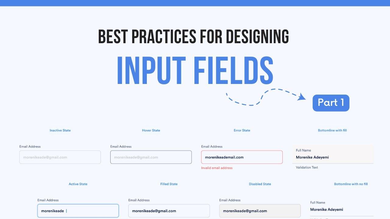 Best Practices For Designing Input Fields Part 1