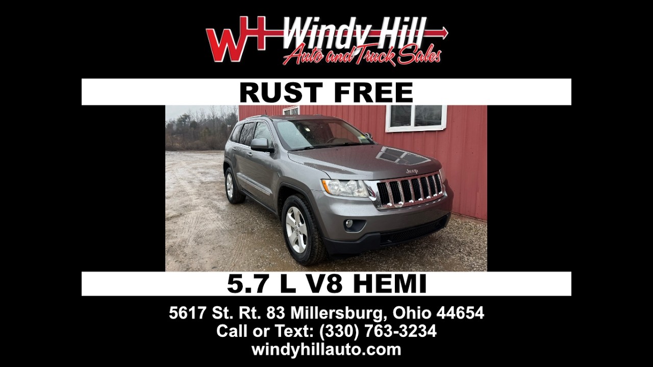 2012 Jeep Grand Cherokee 4WD, 4 DOOR, 5 PASSENGER! SK#WH2594