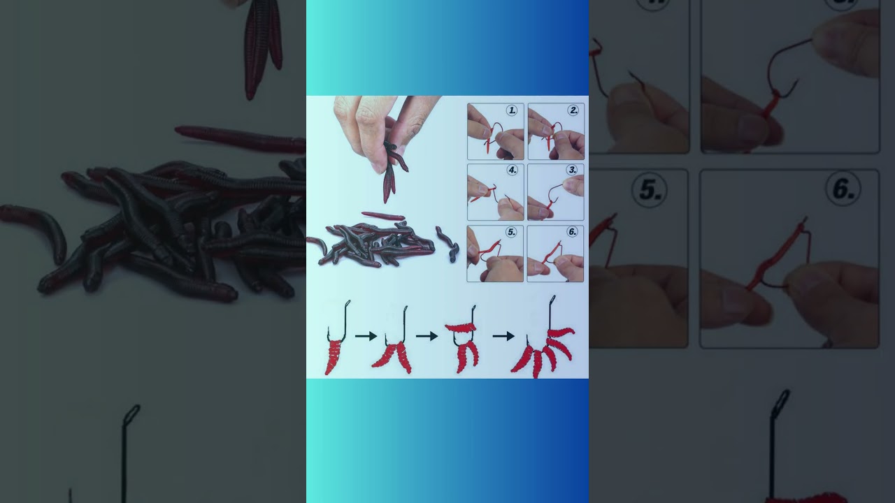 50 Iscas Artificiais Minhocas Silicone Cheiro Id&ecirc;ntico ao de Minhoca