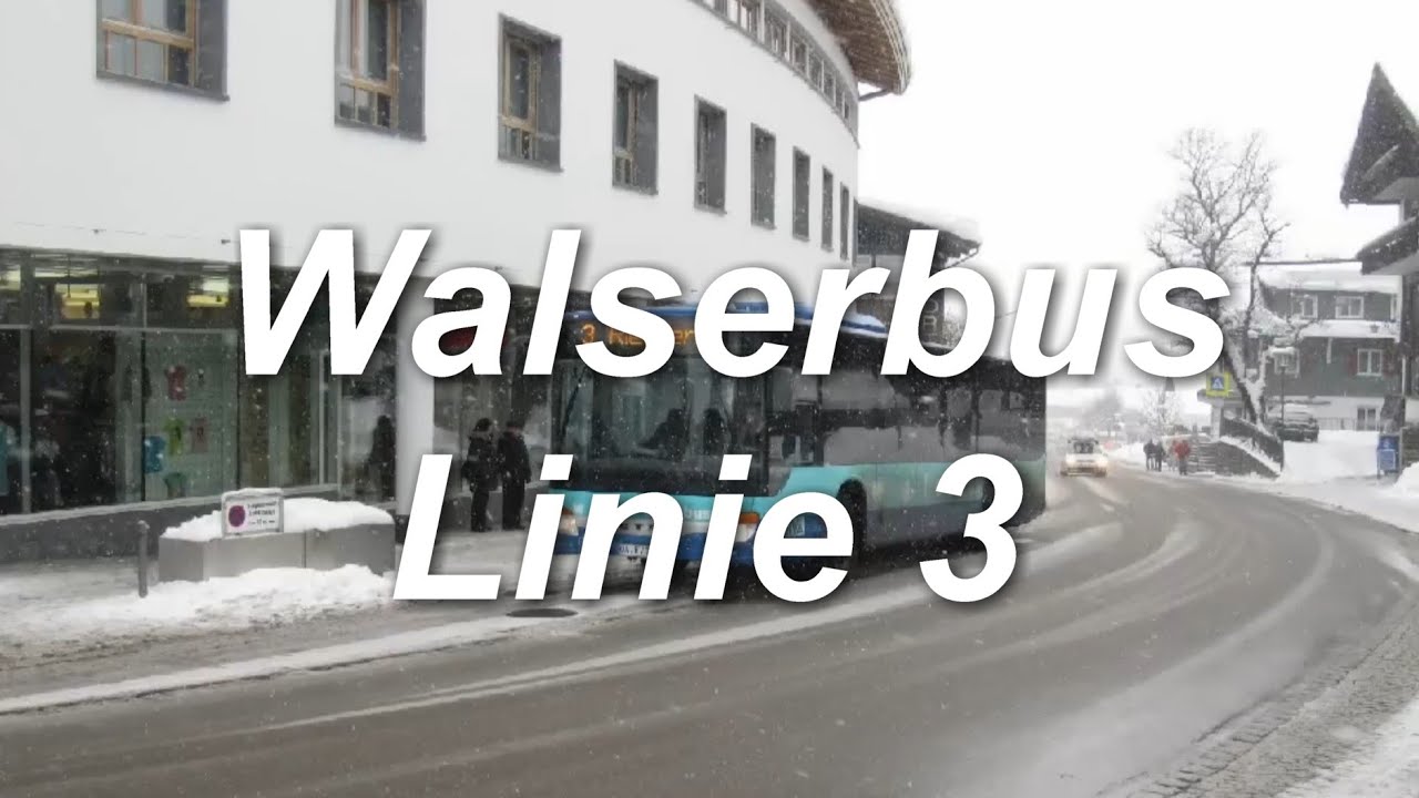 [Video] Buslinie 3 (Teilstrecke) | Wäldele (Kleinwalsertal) - Riezlern, Gemeindeamt | 2013
