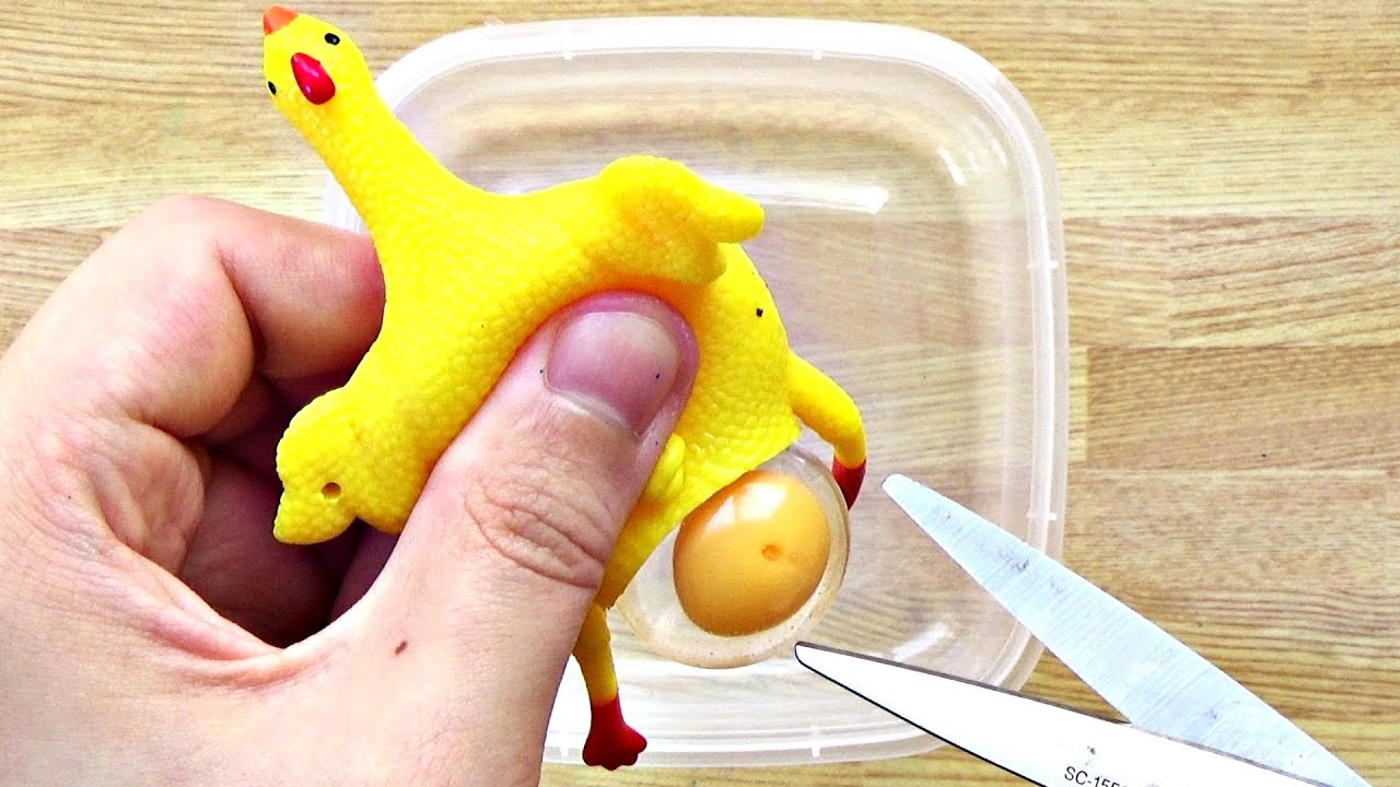 【DIY】100均のスクイーズを切る！その中身でスライムを作る！【ダイソー】