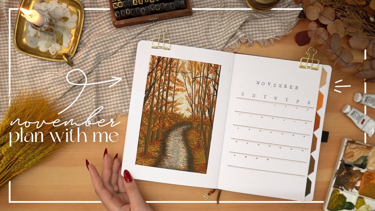 Планируйте Bullet Journal вместе со мной в ноябре | Осенняя подготовка к BuJo 🍂