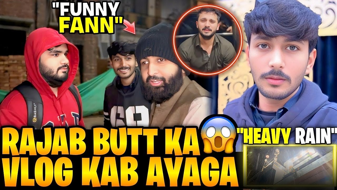 Rajab Butt Ka Vlog KAB AYA Ga Funny fan in house and heavy Rain ☔️ in Lahore 💕