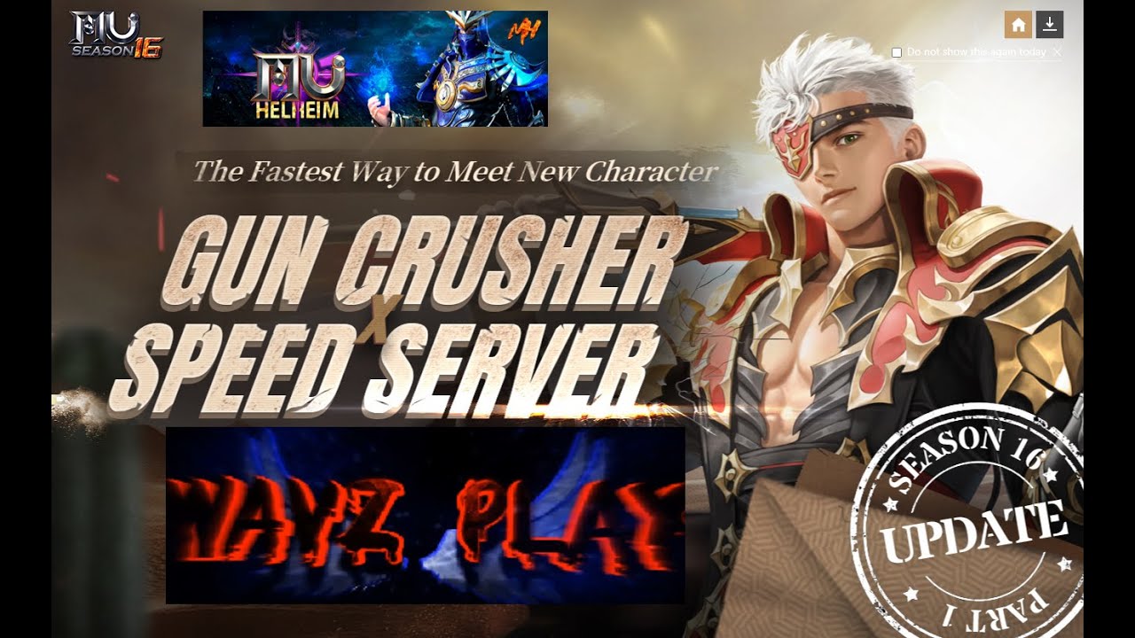 Mu Online😎👍61😎Season16👍SpeedServer😎GunCrusher😎Parte 02😎Free VS Cash👍 👍