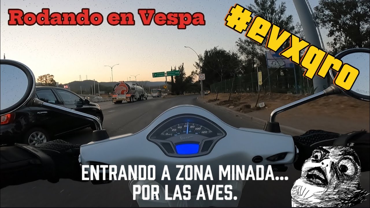 Rodando en scooter- Zona m1n4d4😖 #vespa #evxqro #queretaro #biker #scooter