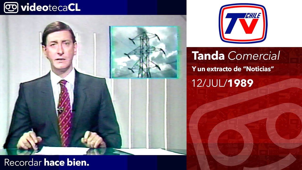 "Noticias" Edición Dos (Extracto) + Tanda Comercial TVN (12 de Julio de 1989)