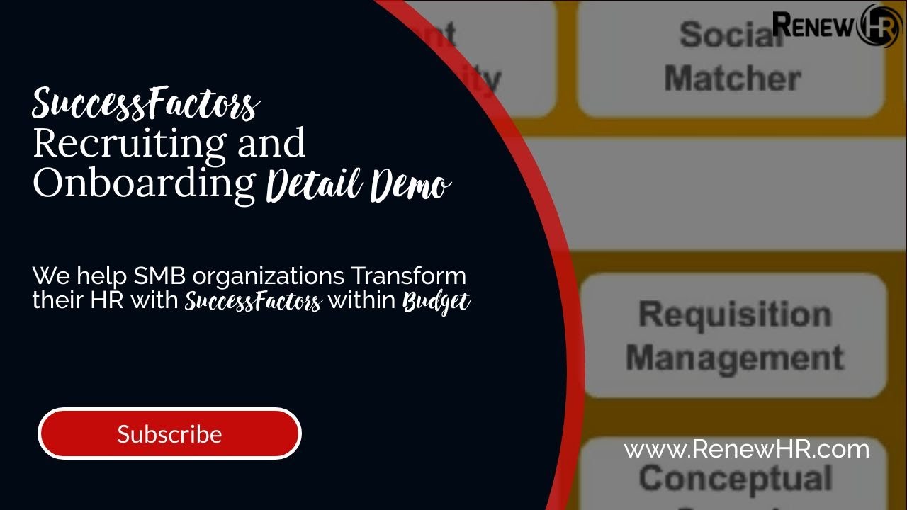 Organizational Talent Acquisition strategies with SuccessFactors Recruiting and Onboarding