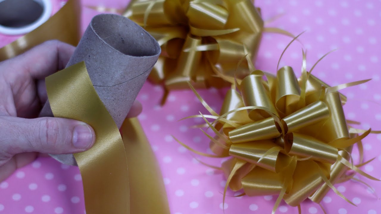 Como hacer moños con cinta - moños para regalo - gustavo gg - DIY