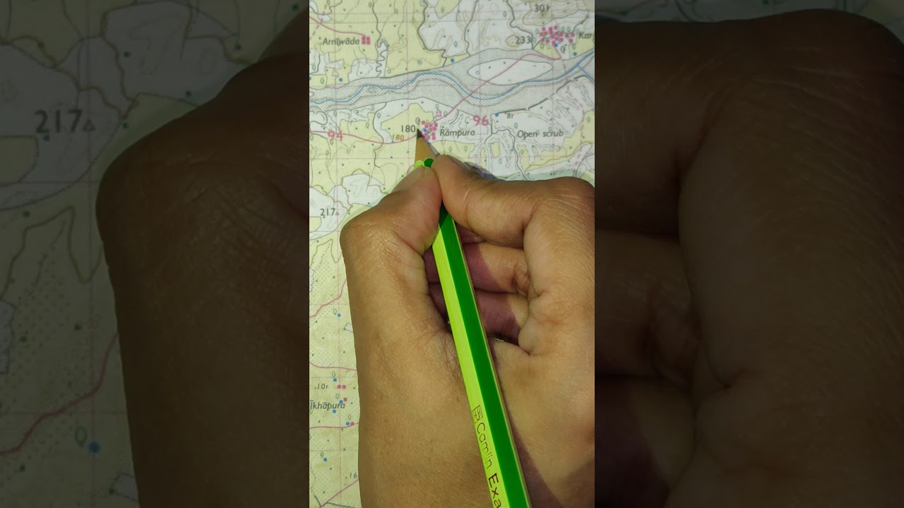 Measuring Straight Distance/ Distance as the crow or bird flies, on a Topographical Map. ICSE 10th