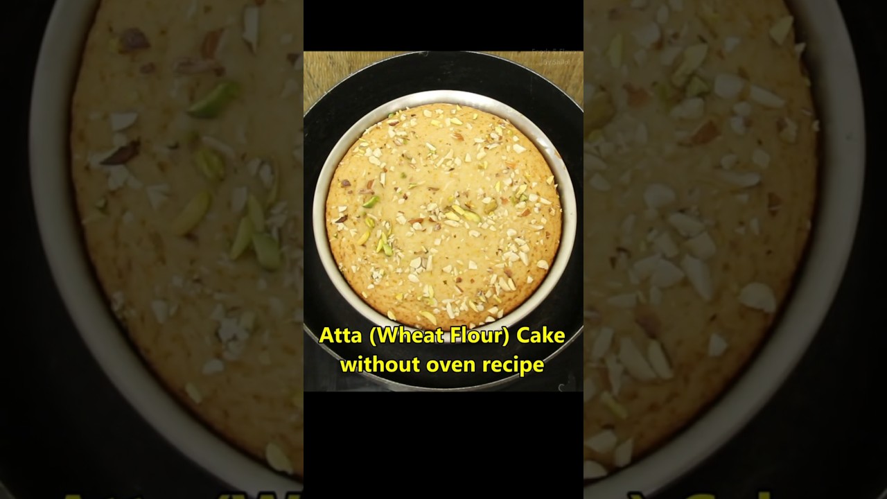 Atta (wheat flour) Cake Recipe without Oven 🎂 😋 Eggless wheat flour (atta) cake recipe आटे का केक