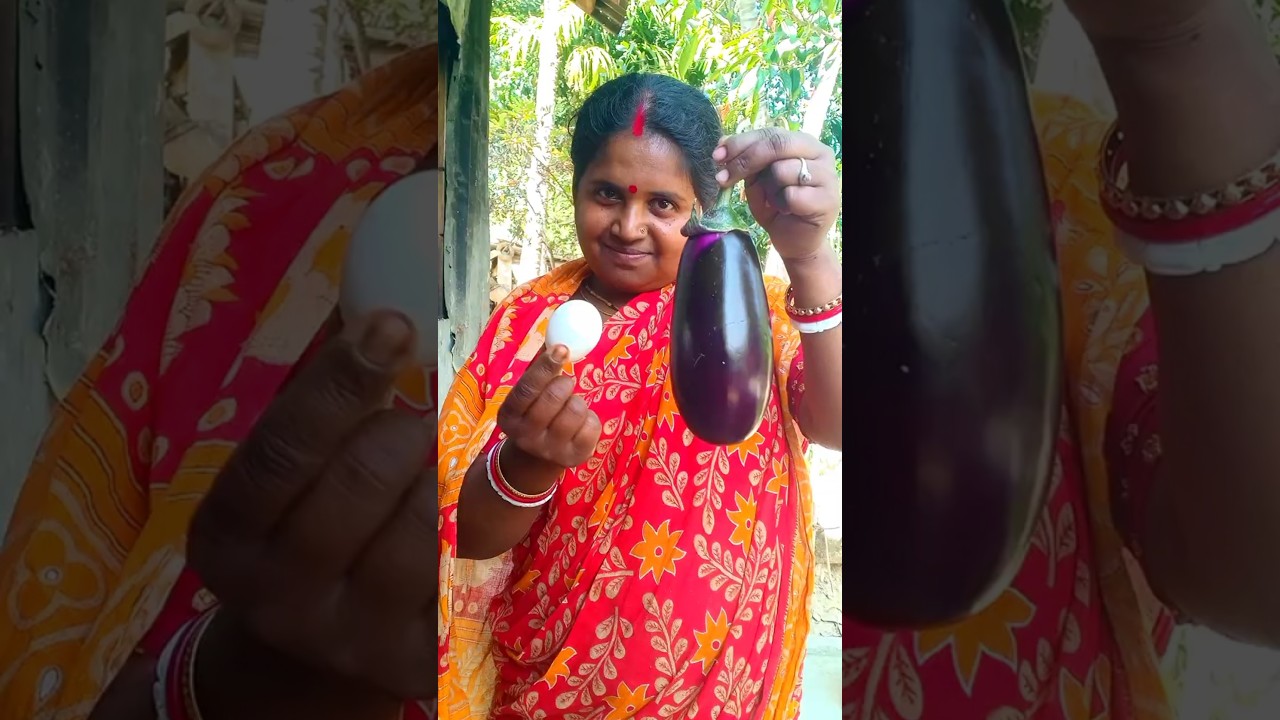 Day 34/100 Brinjal Ring Omelette 😍 #shorts #food #egg #omelette #recipe #tranding #love #viral #vlog