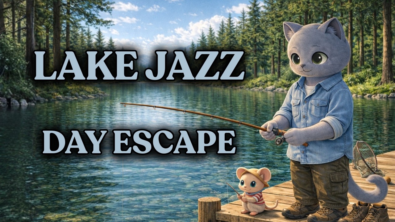 Lake Jazz ☀️ 2 Hours of Relaxing Daytime Forest & Lakeside Ambience