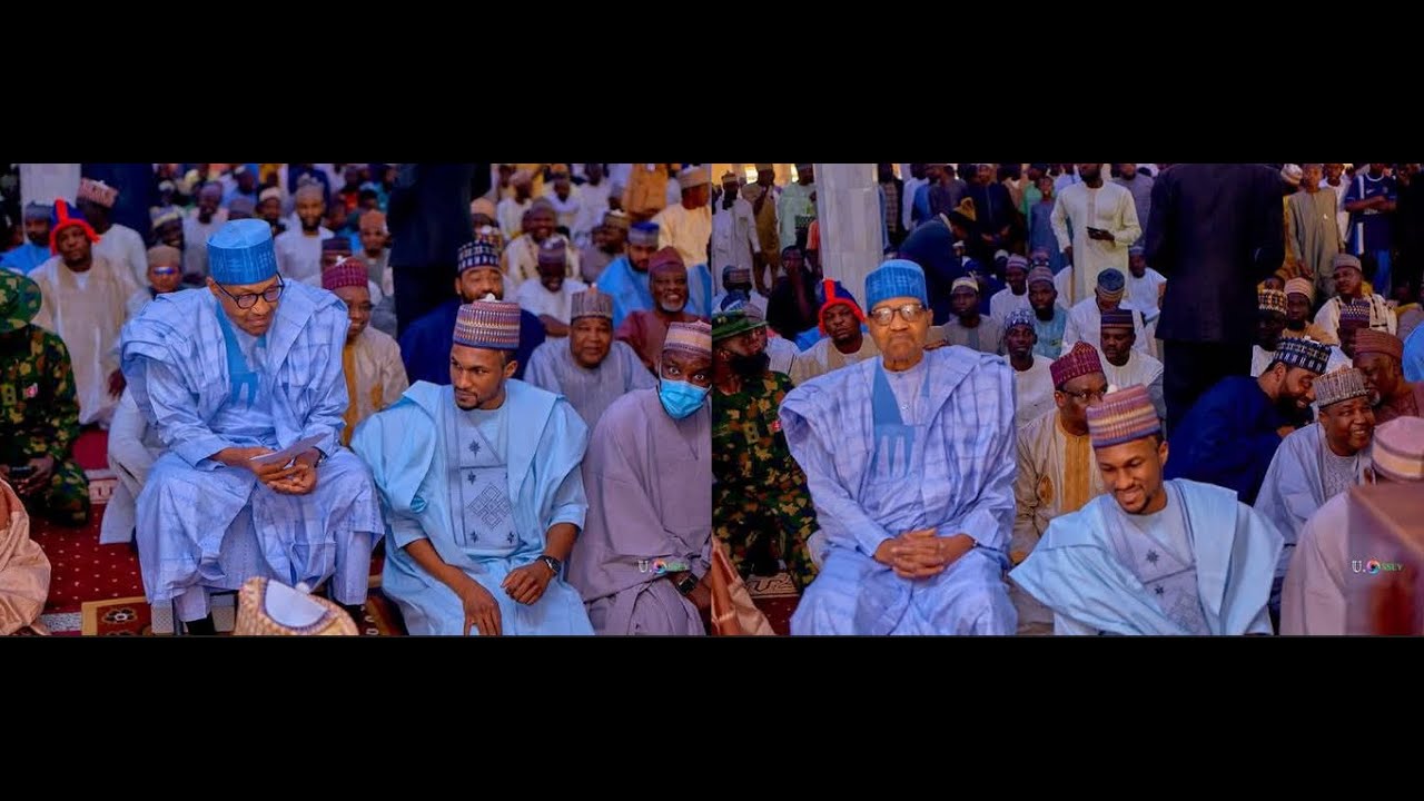 Buhari and Son At The Wedding of Alhaji Aliyu Abubakar Dumurkol