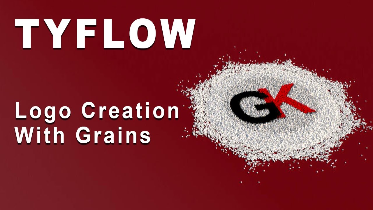 3ds Max:Creating Logo With Grains | TyFlow