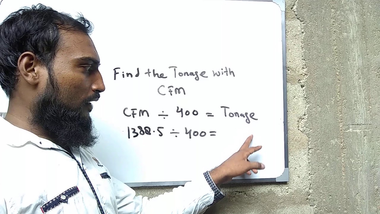 Find tonage AHU AND FCU with CFM