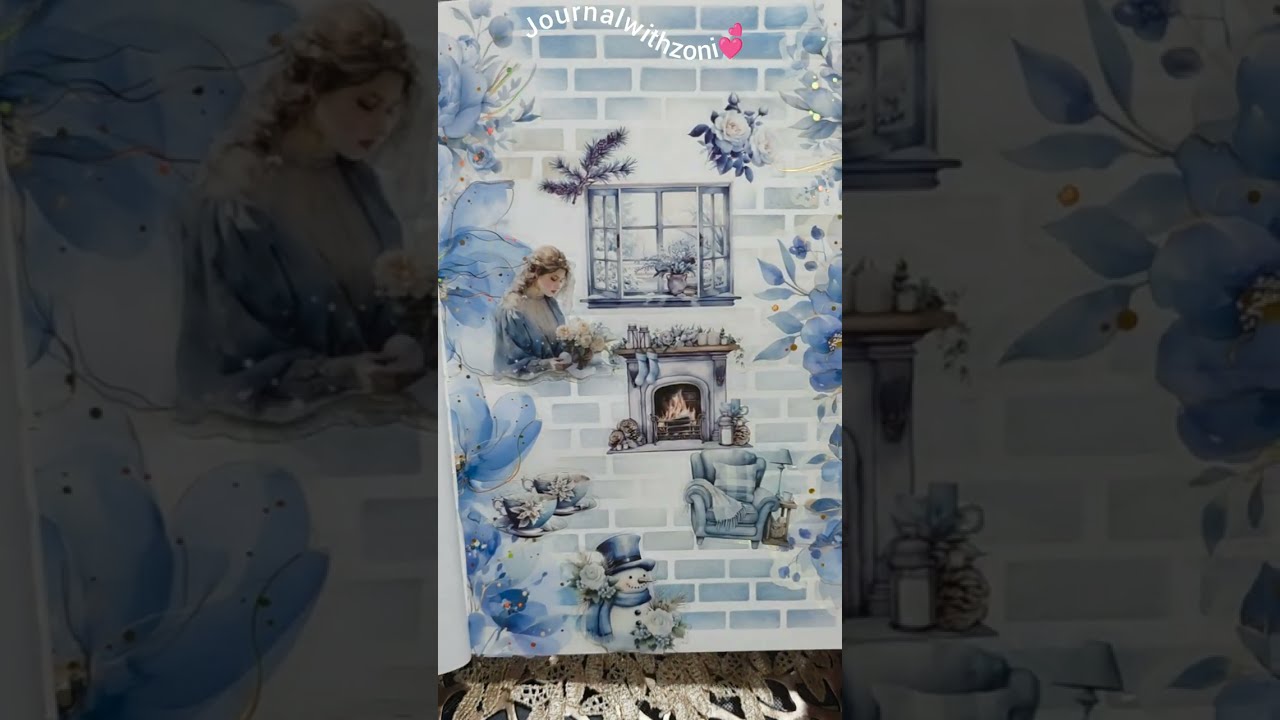 Winter  Aesthetic Journal #winter #blue #asmr #asmrsounds #yputubeshorts