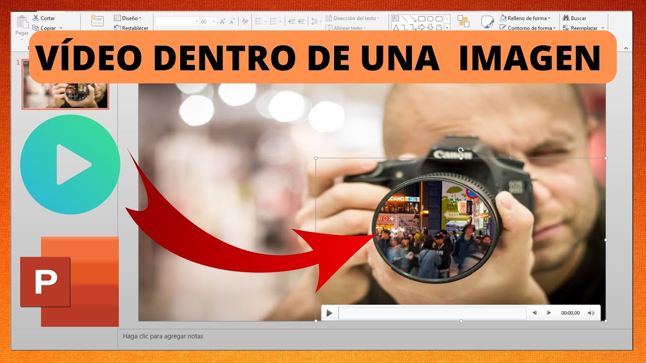 Cómo Insertar un Vídeo dentro de una Imagen en PowerPoint