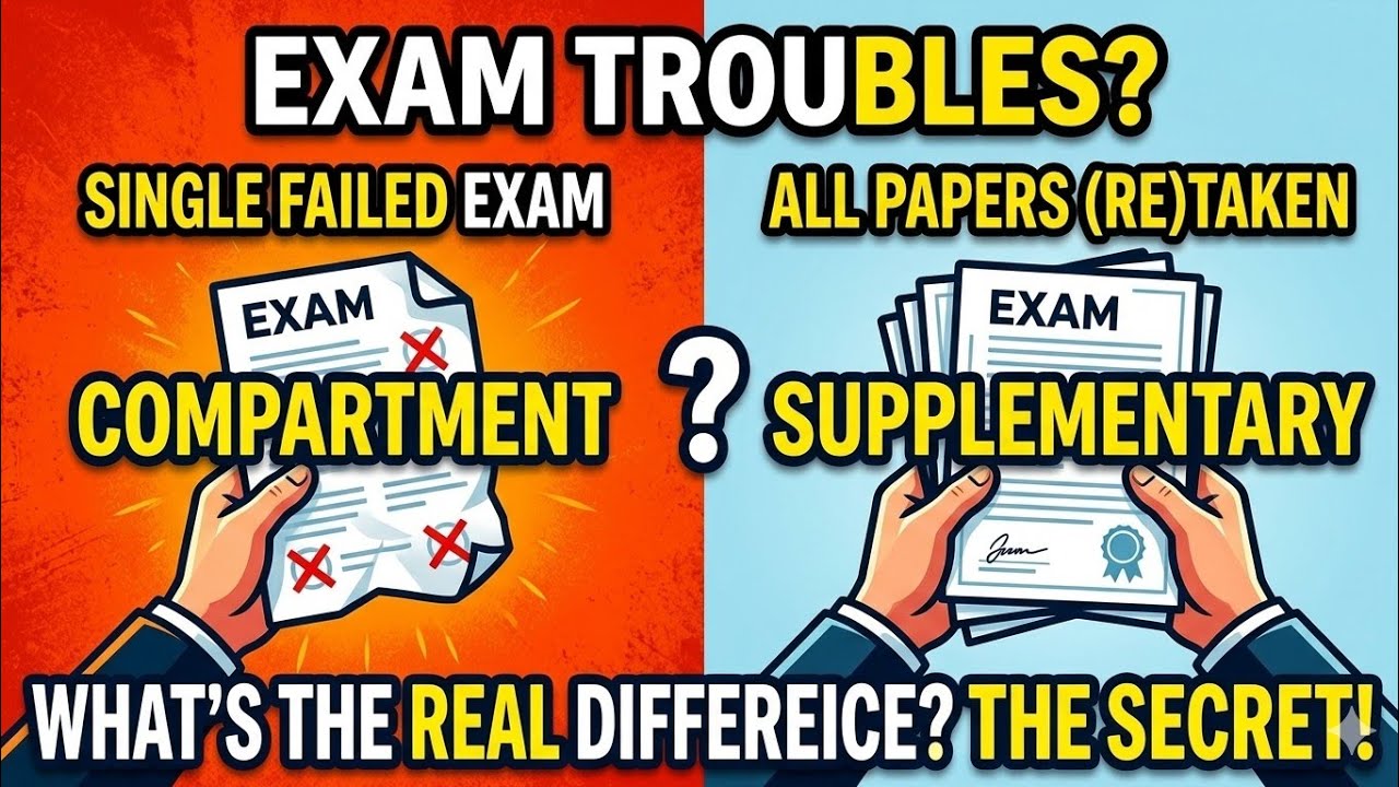 compartment exam or supplementary exam me kya difference hai |कंपार्टमेंट परीक्षा या पूरक परीक्षा ?