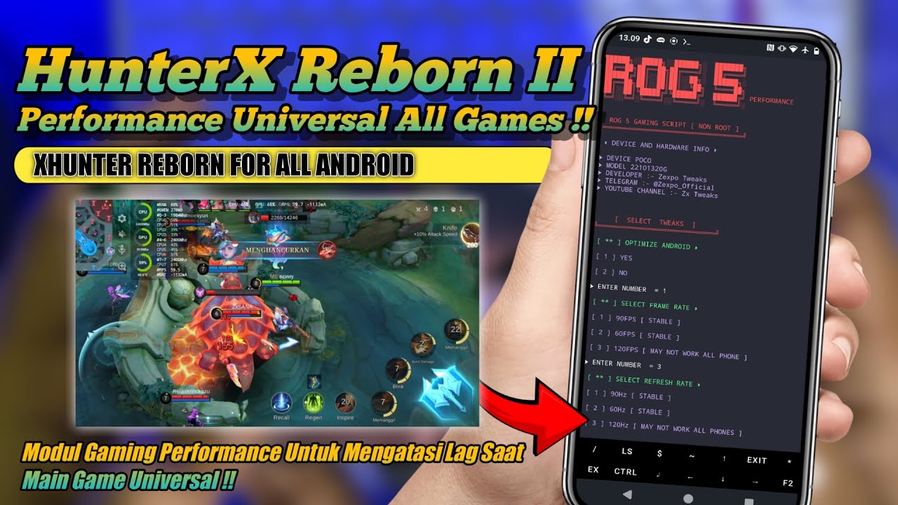 REAL! Performa jadi meningkat - Modul HunterX Reborn Performa Android Universal !!