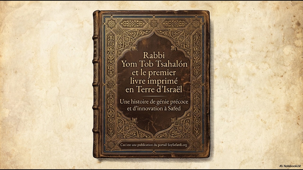 Le Premier Livre Imprimé en Israël et le Génie Rabbin Tsahalón (1559-1619)