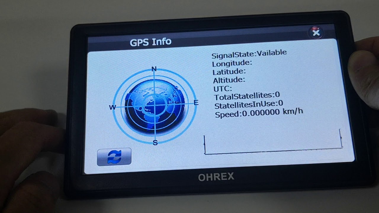 How to Searchch Satellites in OHREX Sat Nav GPS Navigation