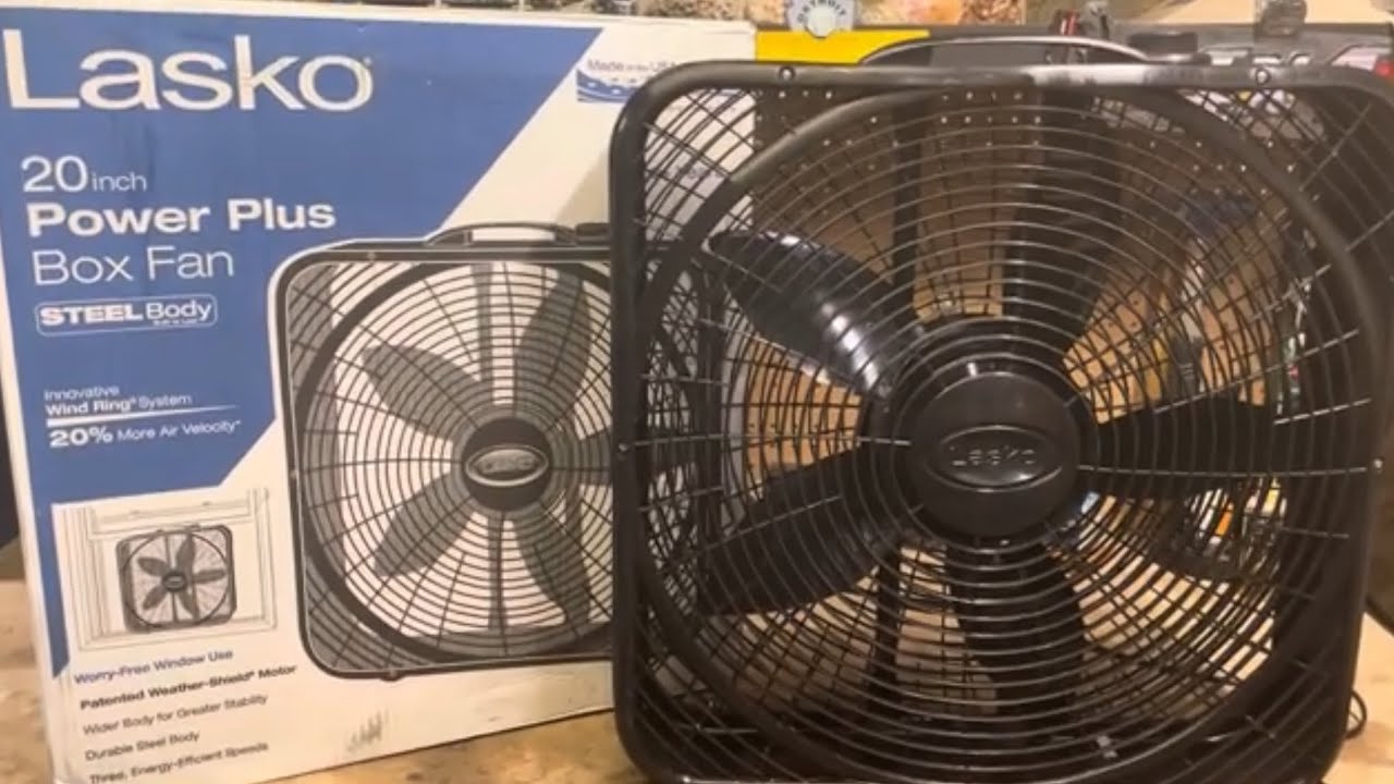 Lasko Power Plus BLACK box fan (2021-22)
