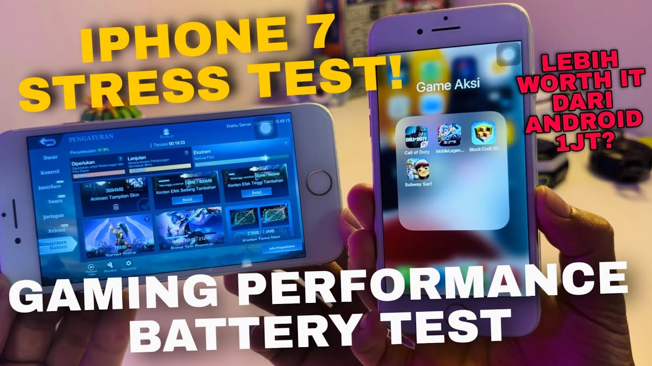 PILIH ANDROID 1 JT atau IPHONE 7 800 Ribu? Test Performa Game iPhone 7 dan Uji Tahan Batre