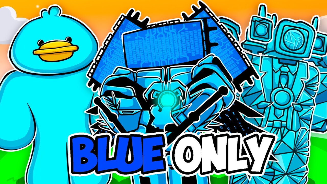 I Can ONLY Use BLUE UNITS!! (Skibidi Tower Defense)