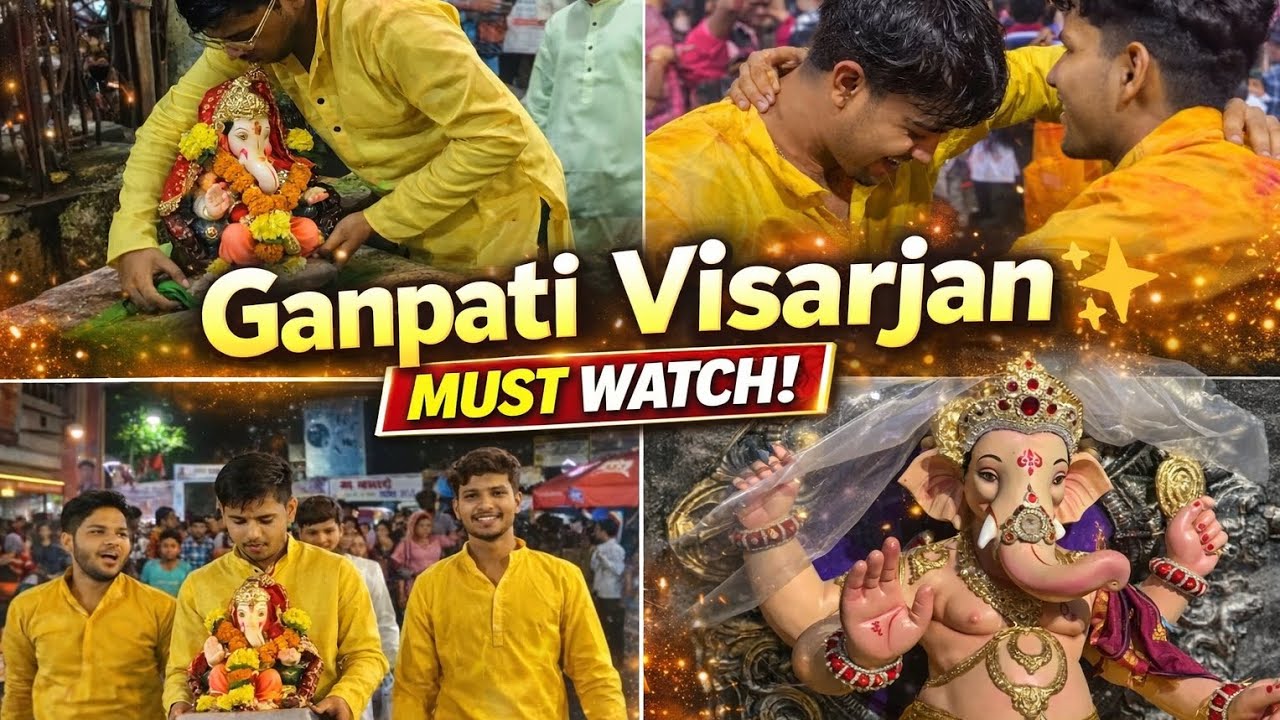 “Ganpati Visarjan 2025 🙏 Emotional Goodbye to Bappa | Grand Celebration Vlog” #ganpati #visarjan2026