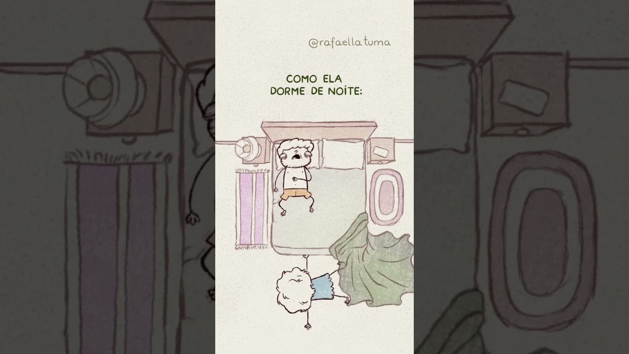 Como ela dorme de noite: