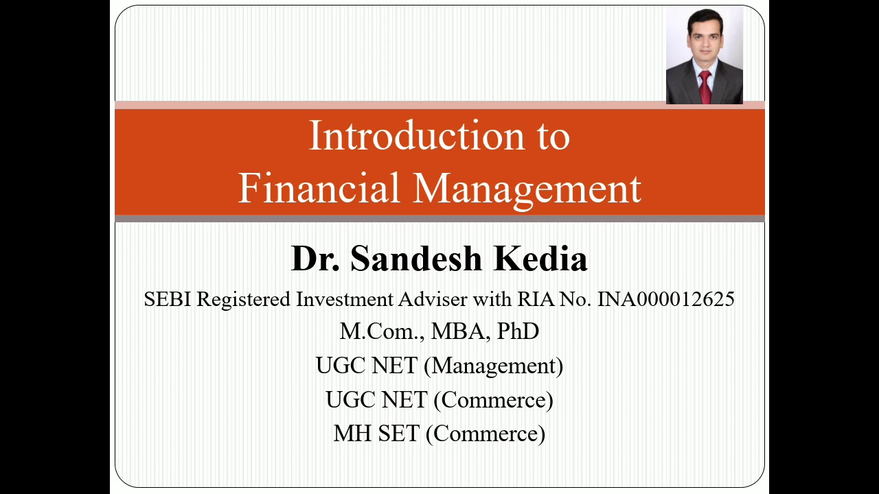 FM1 Introduction to Financial Management