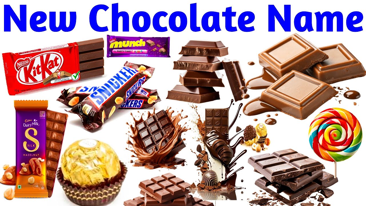 Chocolate name learning || kids educational video many types chocolate name learning video hindi and