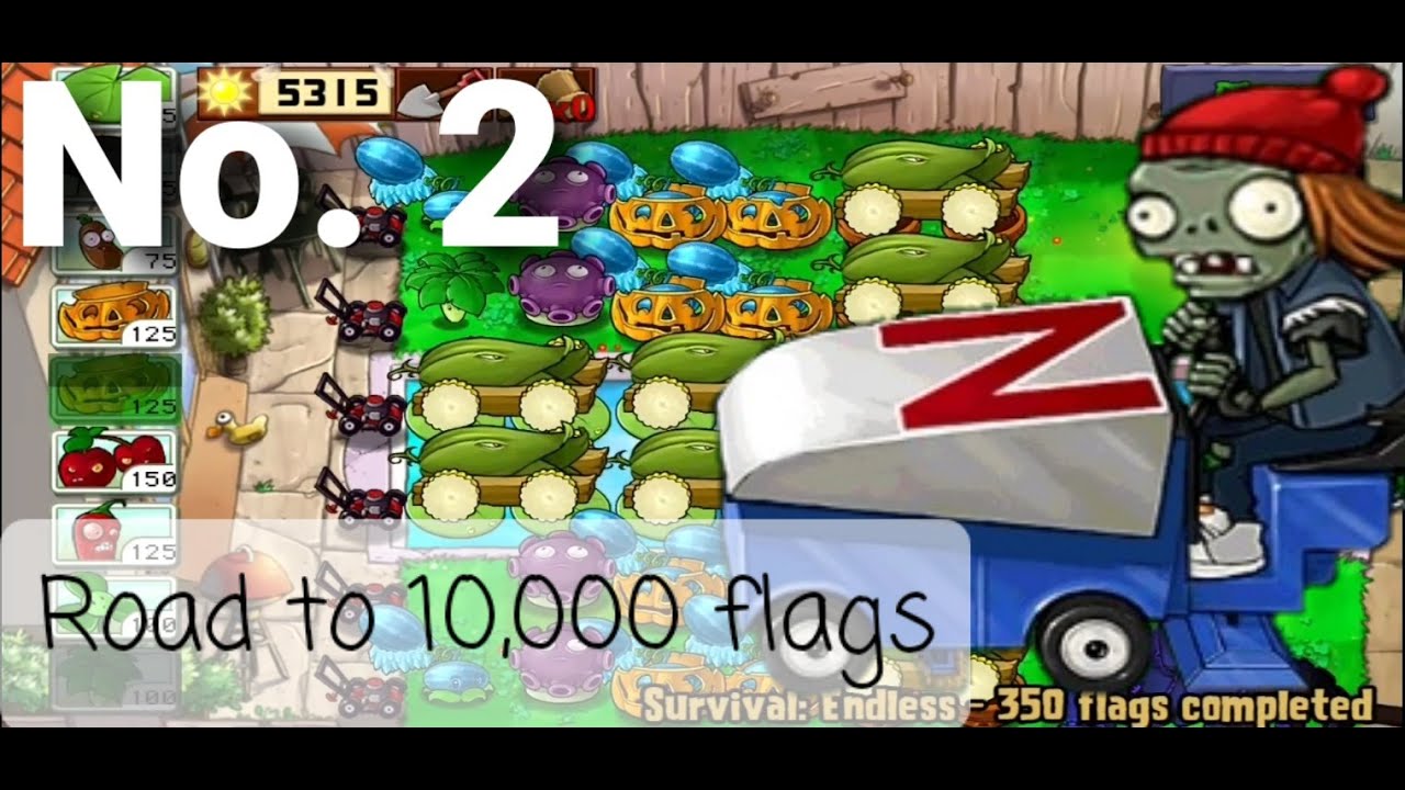 Plants vs. Zombies | Survival: Endless 350+ flags | Ladderless | Road to 10,000 flags | Android