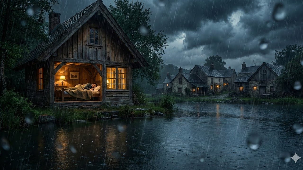 Heavy Rain ASMR in 🌧️ Water Sounds for Sleep & Relaxation