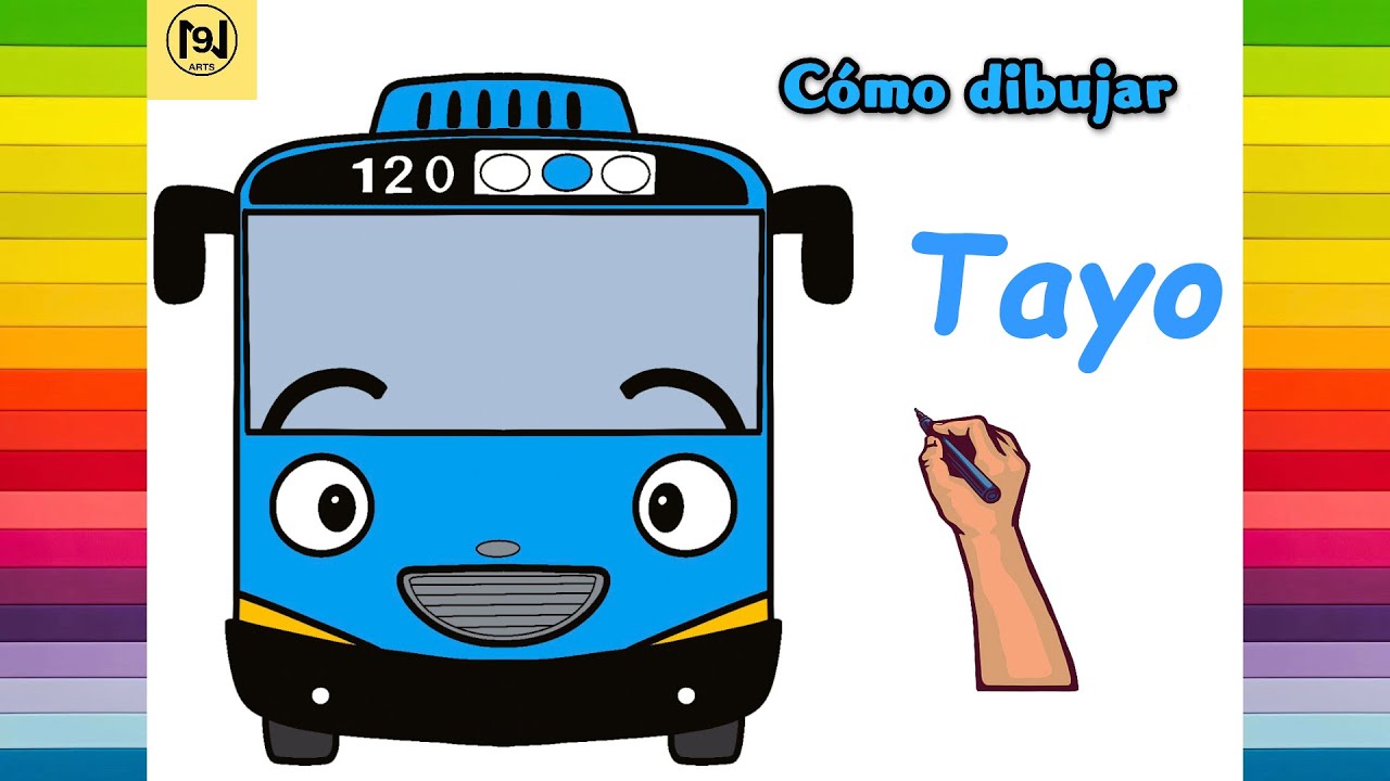 Cómo dibujar un Tayo el pequeño autobús (2022) | No.9 ARTES