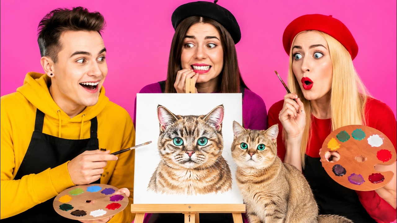 SFIDA ARTISTICA E TRUCCHI PER DISEGNARE || Fantastici trucchi e idee divertenti su 123 Go Like!