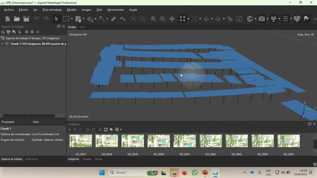 GENERACION DE ORTOMOSAICO A TRAVES DE AGISOFT METASHAPE
