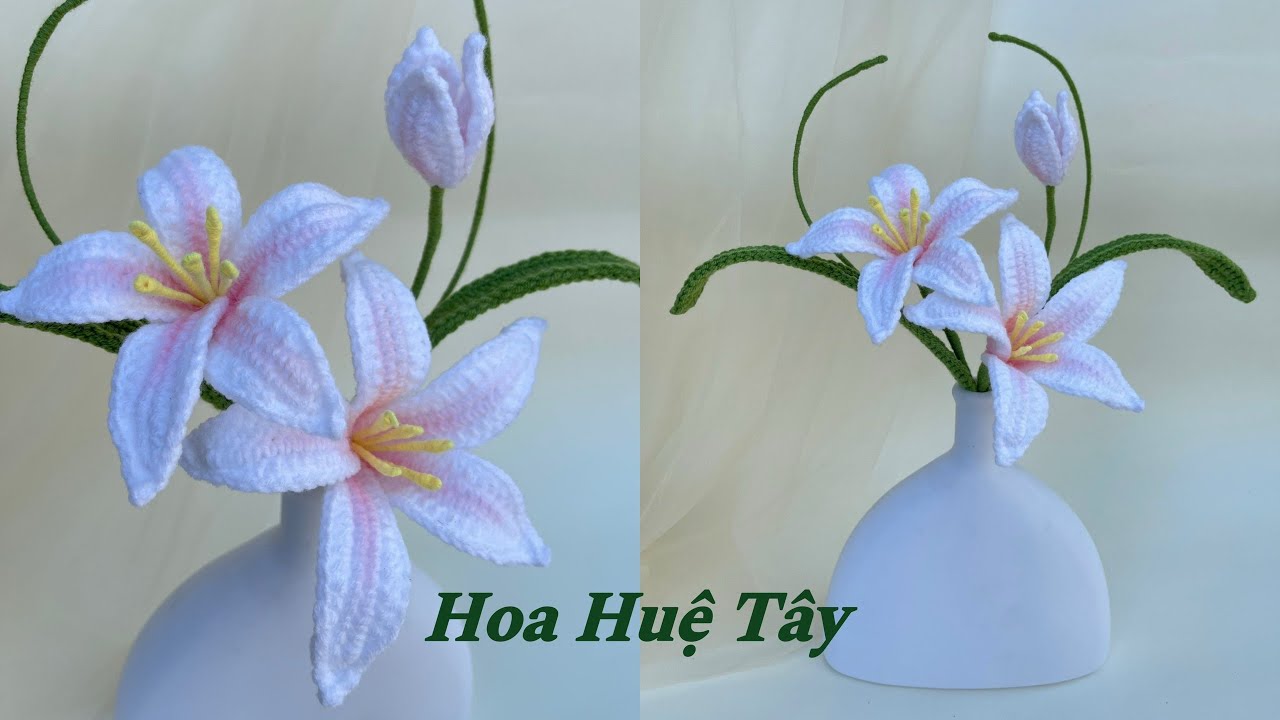 #213 Crochet Hook Lily Of The Valley | Móc Hoa Huệ Tây | Dương Liễu Handmade