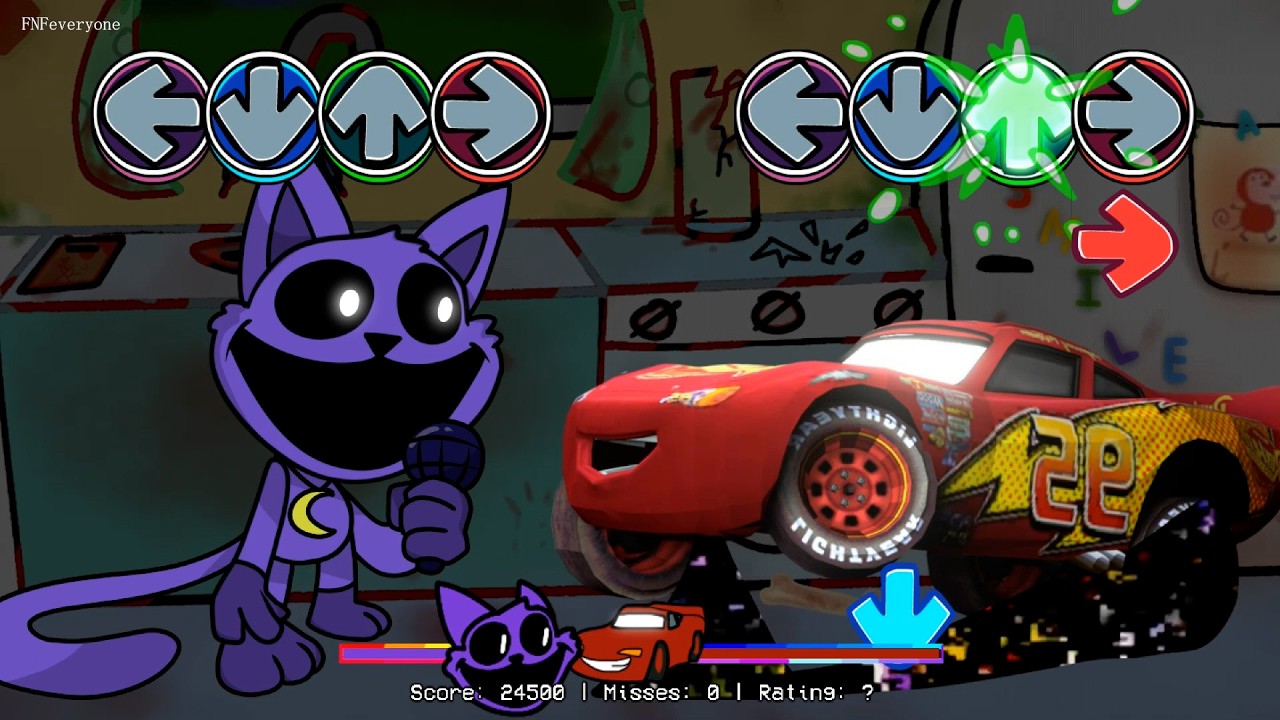 FNF Pibby Lightning McQueen VS All Smiling Critters Sings Bacon Peppa song | Friday Night Funkin'