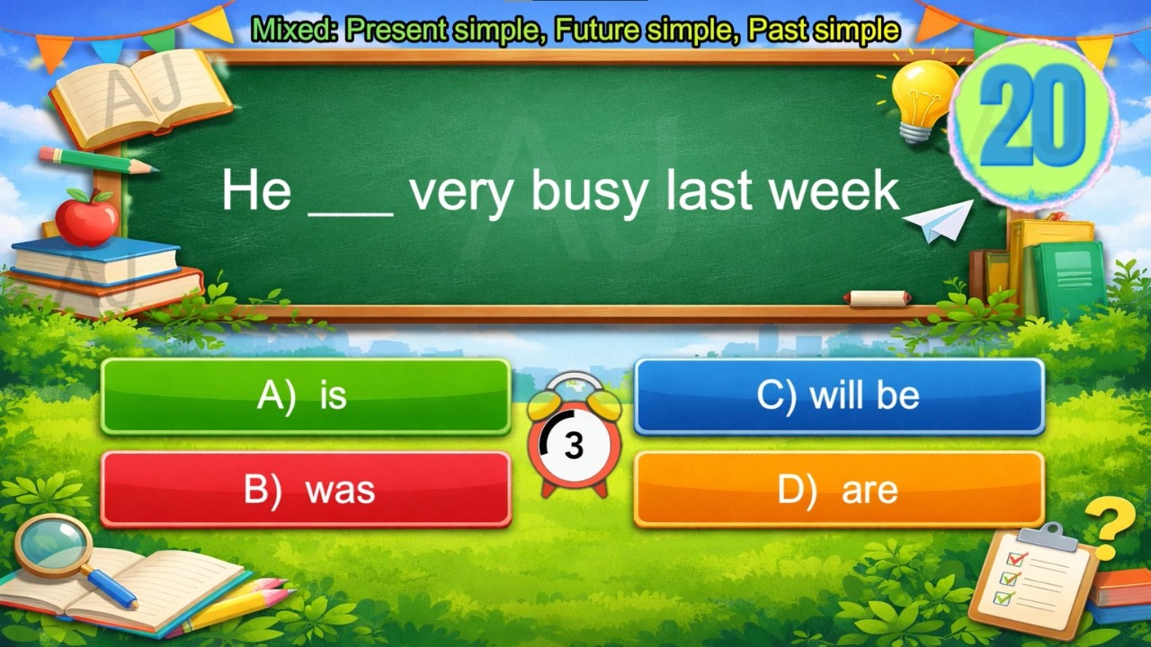 Mixed tests | 25 Easy Tests with Answers for Beginners | Learn English