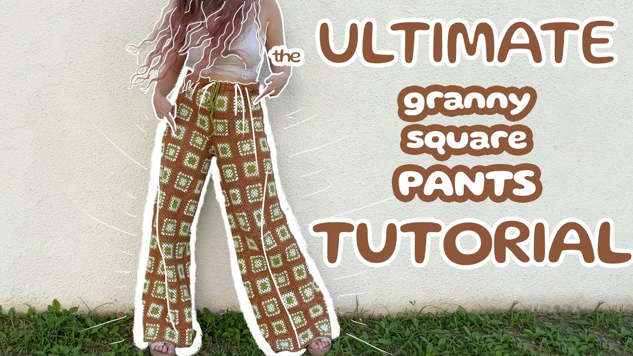 I crocheted granny square pants as a total beginner!! here's how I did it