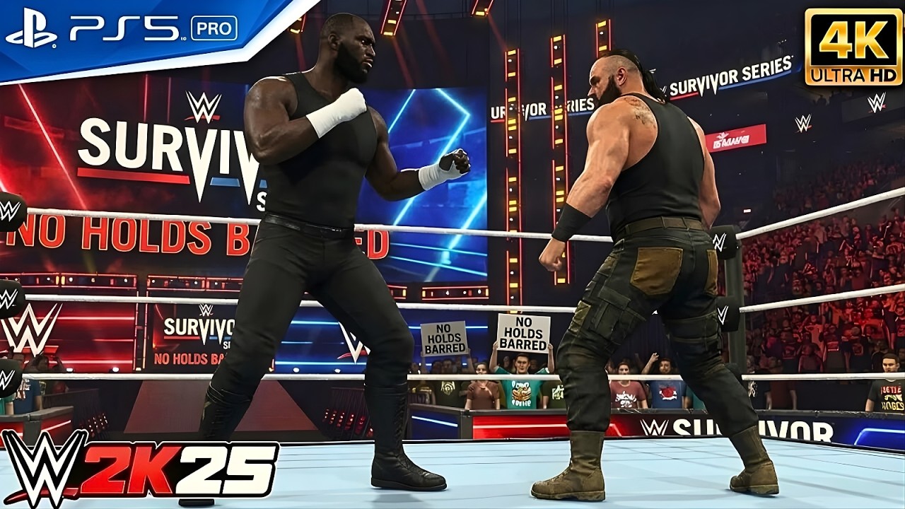 WWE 2K25 | Braun Strowman vs Omos | No Holds Barred at Survivor Series