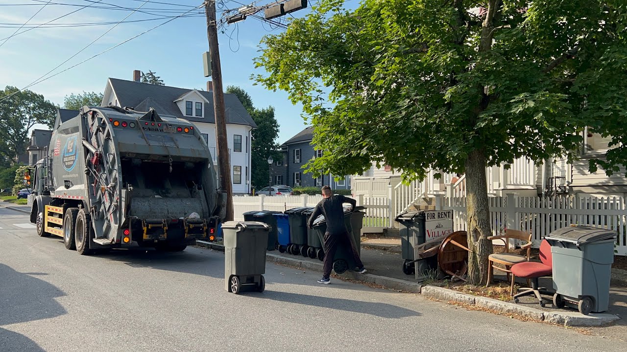 EZ Disposal Garbage Truck Flying Through Waltham’s Trash Piles
