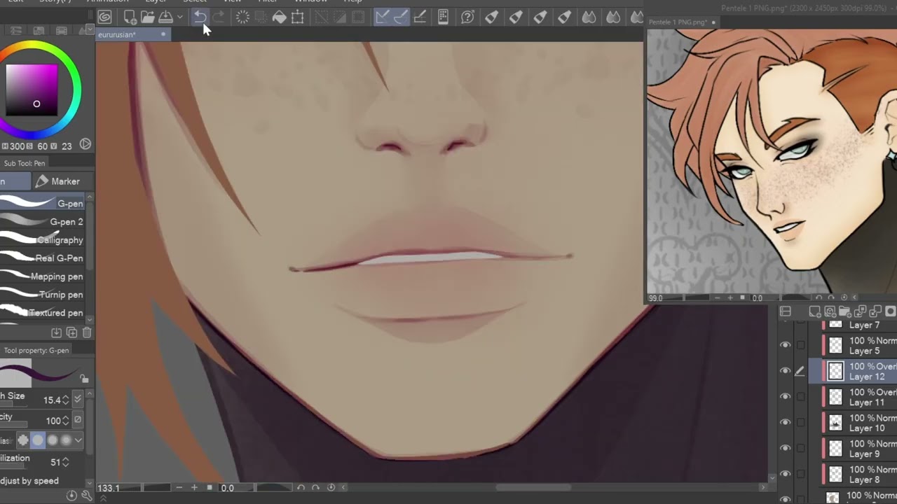 Colored portrait commission - ClipStudio speedpaint
