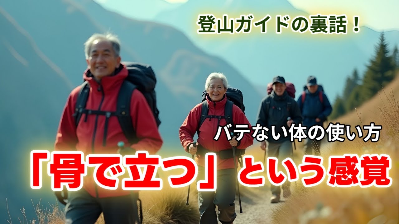 骨で立つという感覚,バテない体の使い方 登山ガイドの裏話【山ヤギ式登山】#登山 #登山ガイド #山小屋 #遭難 #山の装備  #登山の雑学 #中高年から始める登山 #登山初心者