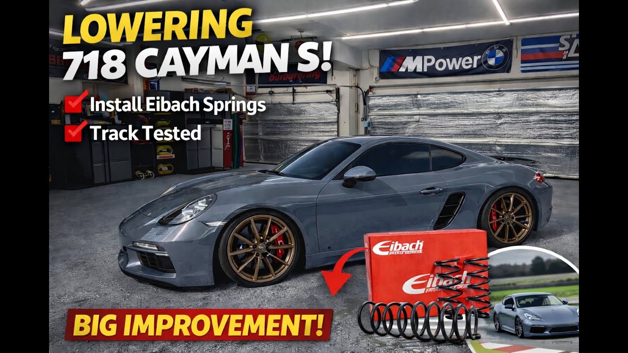 Установка пружин Eibach и тест на треке для Cayman 718! Это кардинально меняет ситуацию!