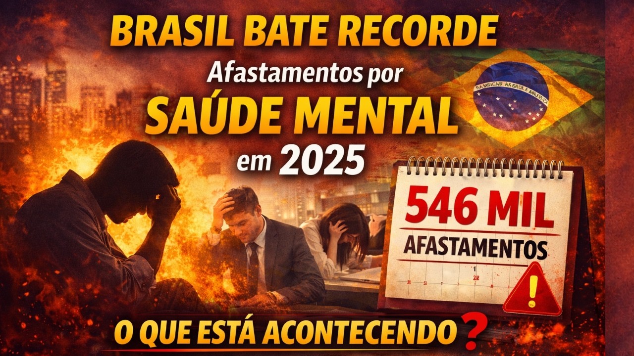 Brasil bate recorde de afastamentos por saúde mental em 2025: O que está acontecendo?
